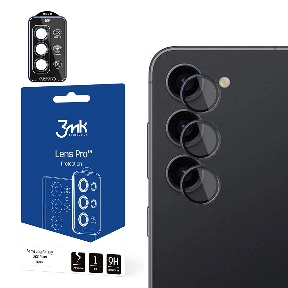 Samsung Galaxy S23+ – 3mk Lens Protection Pro – juodas