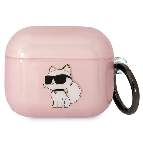 Karl Lagerfeld KLA3HNCHTCP dėklas AirPods 3 – rožinis/rožinis, Ikonik Choupette
