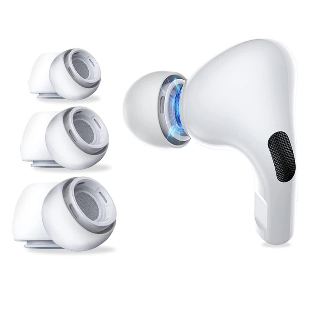Tech-Protect ausų antgaliai AirPods Pro 1 / 2 dydžiai S / M / L - balti (3 vnt.)