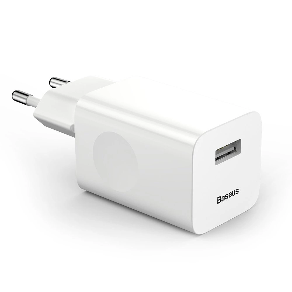Baseus greito įkrovimo kroviklis CCALL-BX02 USB-A 24W QC 3.0 – baltas