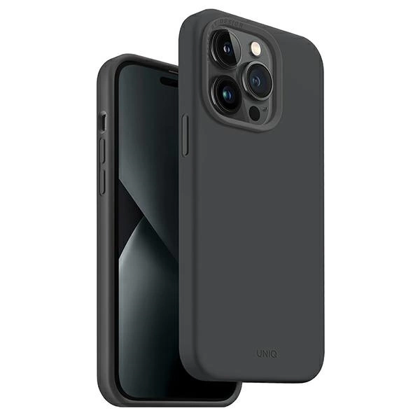 Uniq Lino Hue Magclick įkrovimo dėklas iPhone 14 Pro Max – pilkas