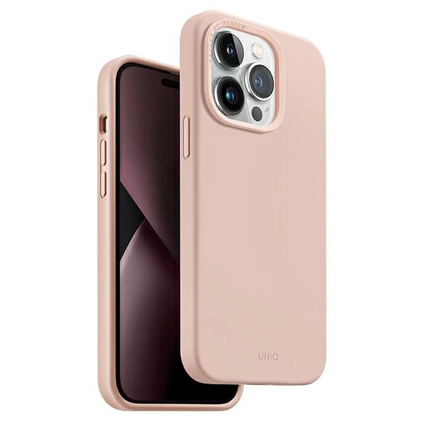 Uniq Lino Hue Magclick įkrovimo dėklas iPhone 14 Pro Max – rožinis