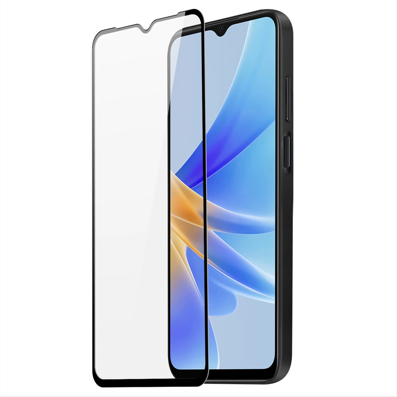 Dux Ducis 9D grūdintas stiklas Oppo A17 – 9H, su juodu rėmeliu