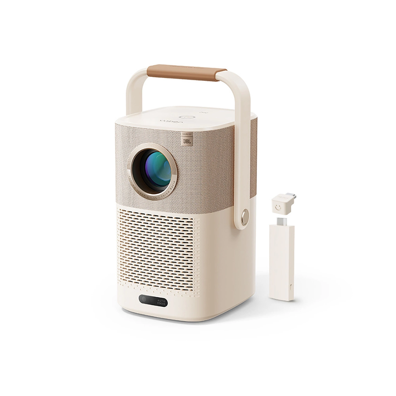 Yaber T2 Plus LCD FullHD 1080p multimedia projektorius su JBL garsiakalbiais – smėlio