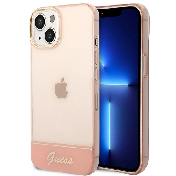 Guess GUHCP14MHGCOP iPhone 14 Plus 6,7" rožinis kietas dėklas Translucent