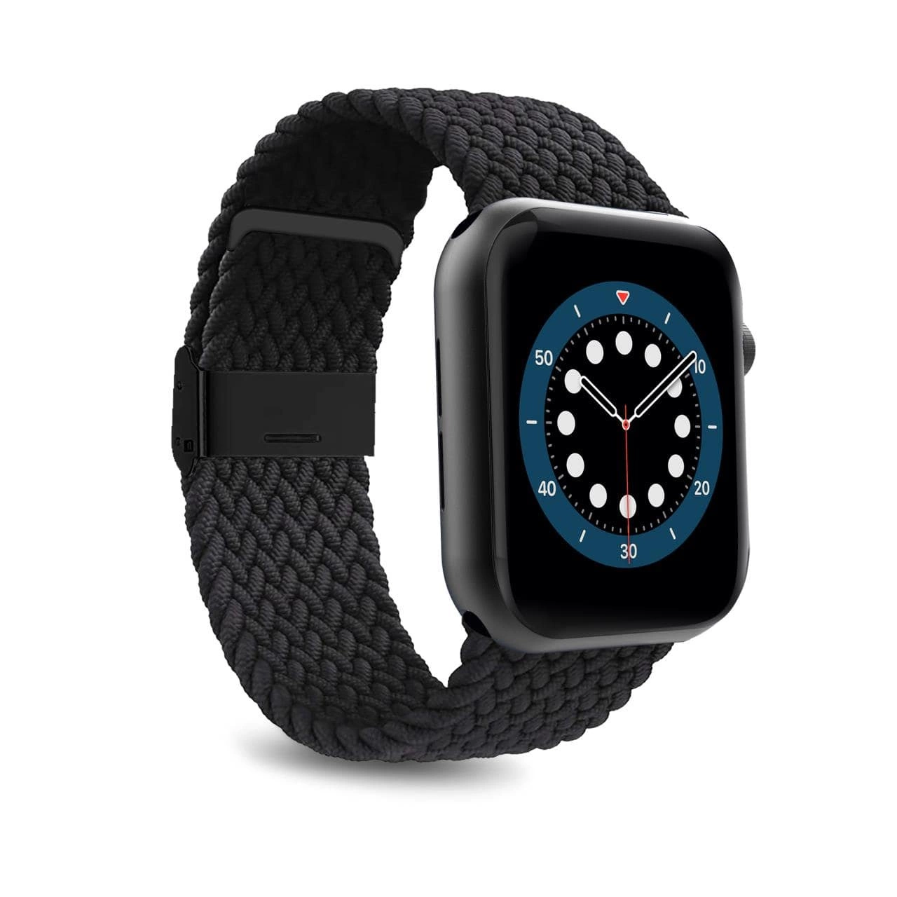 Puro Loop nailoninis dirželis Apple Watch 42 / 44 / 45 / 49 mm – juodas