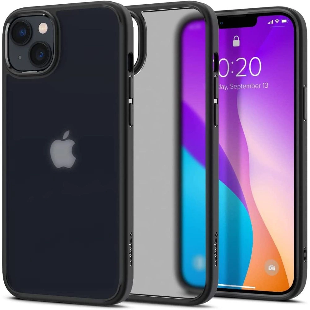 Spigen Ultra Hybrid dėklas iPhone 14 Plus – matinės juodos spalvos