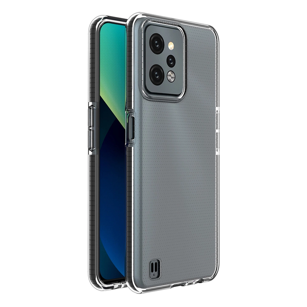 Spring Case silikoninis dėklas Realme C31 su rėmeliu, juodas