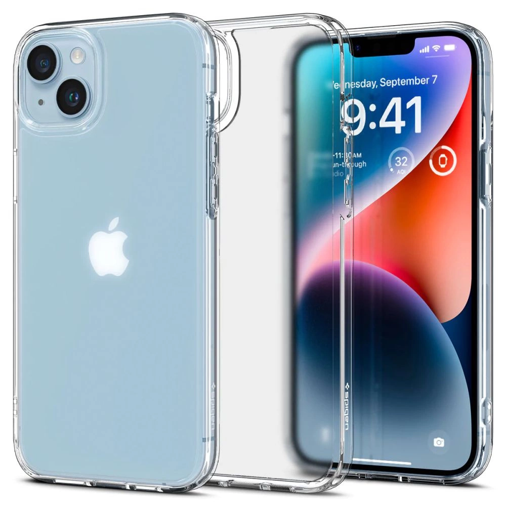 Spigen Ultra Hybrid dėklas iPhone 14 Plus – matinės skaidrios spalvos