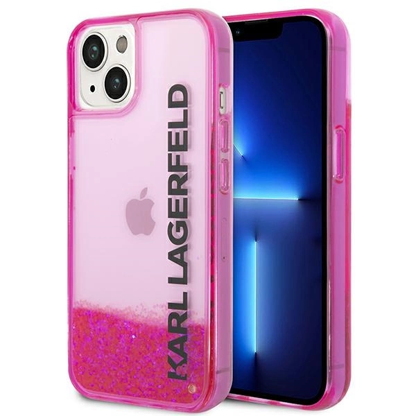 Karl Lagerfeld KLHCP14MLCKVF iPhone 14 Plus 6,7" rožinis kietas dėklas Skystas blizgesys Elong