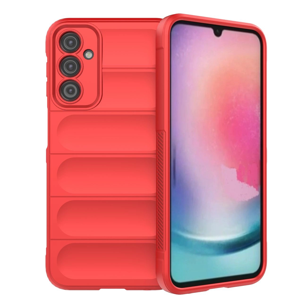 Magic Shield dėklas Samsung Galaxy A24 4G – lankstus armuotas, raudonas