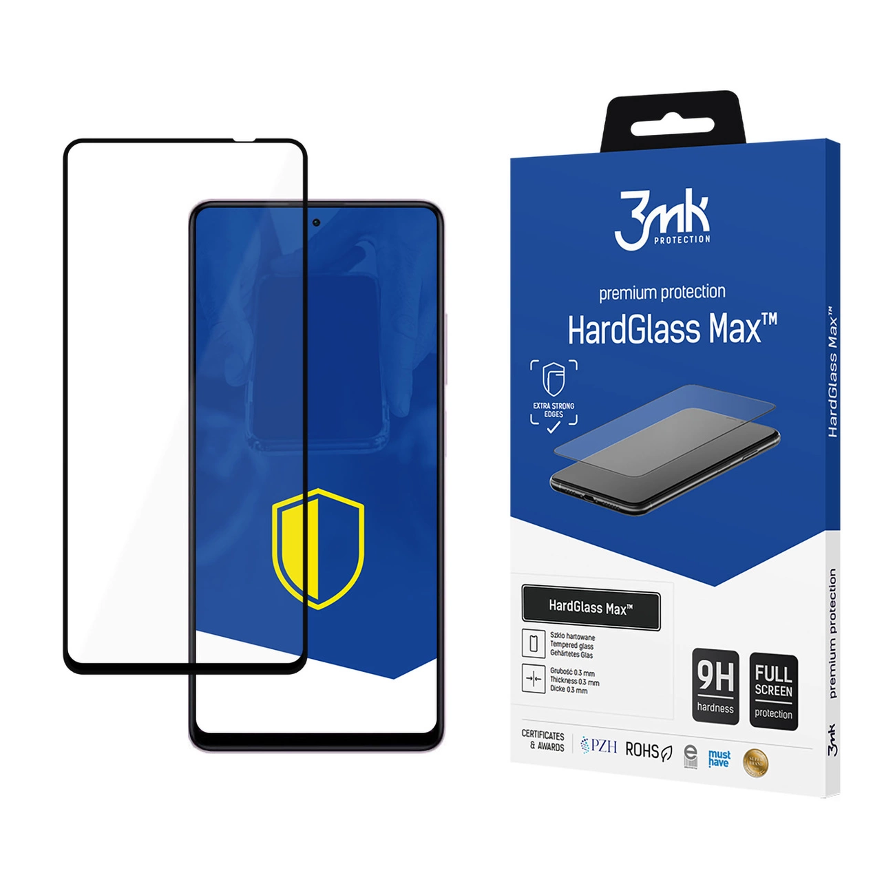 Apsauginis stiklas Xiaomi Redmi Note 12 Pro+ / Note 12 Pro 9H – 3mk HardGlass Max serija