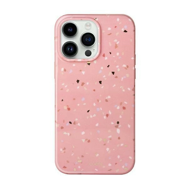 Uniq Coehl Terrazzo dėklas iPhone 14 Pro Max – rožinis