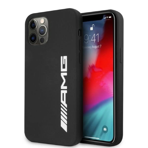 AMG Silicone Big Logo dėklas iPhone 12 Pro Max – juodas
