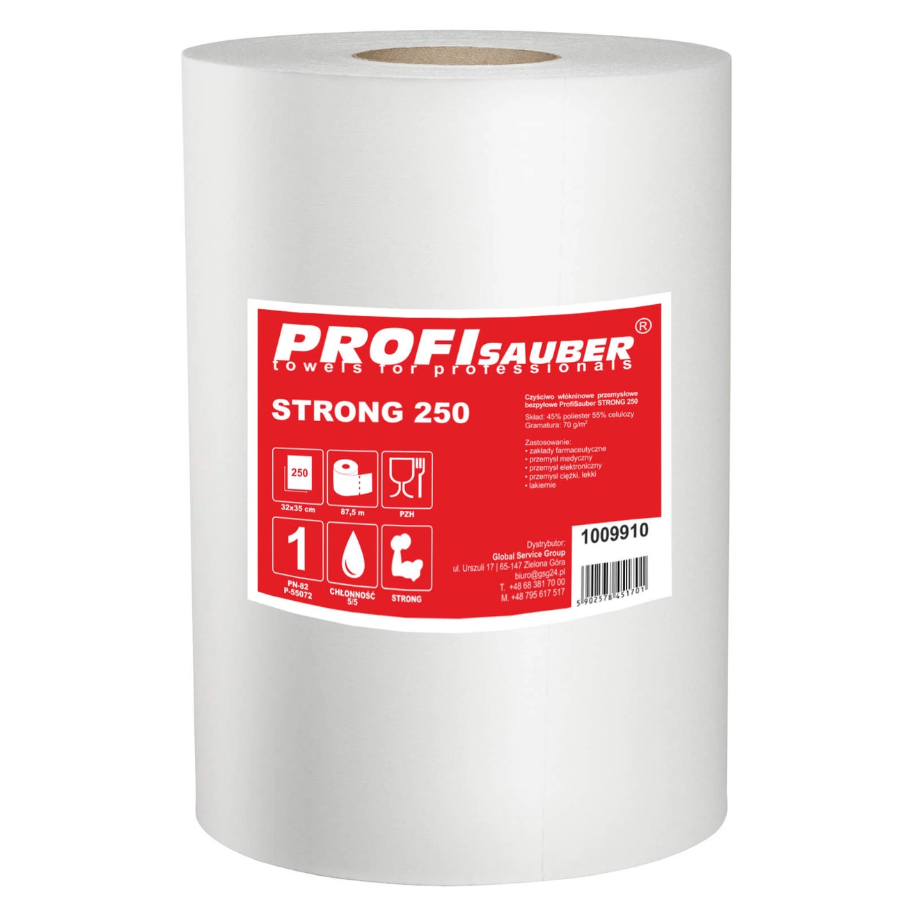 Tvirtas pramoninis neaustinis valymo skudurėlis ProfiSauber STRONG 250