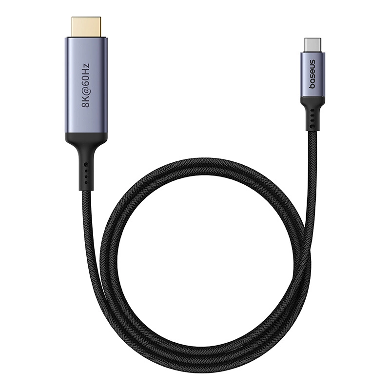 Baseus BS-OH064 8K 60Hz USB-C – HDMI kabelis 1,5 m – juodas