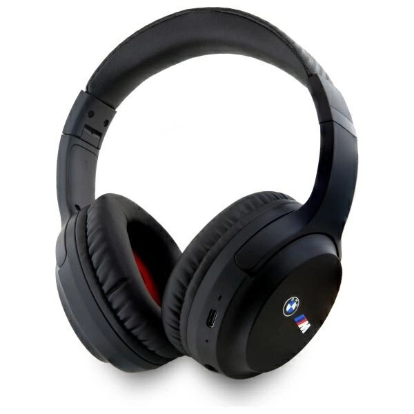BMW Bluetooth ENC ausinės BMBHMIAV27MBCTK - juodos/juodos su spausdintais logotipais