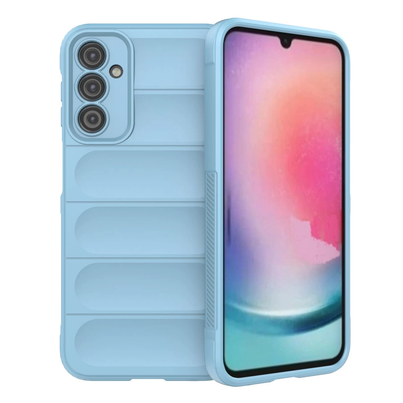Magic Shield dėklas Samsung Galaxy A24 4G – lankstus armuotas, šviesiai mėlynas