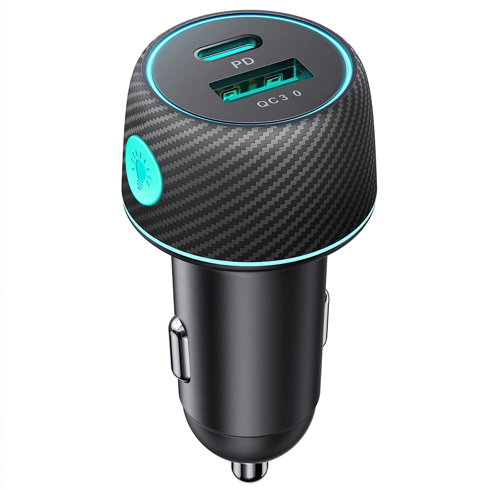 60W USB-C / USB-A automobilių įkroviklis Joyroom JR-CCN01 – juodas