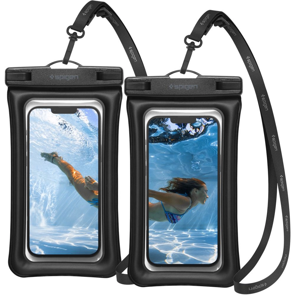 Spigen Aqua Shield A610 dėklas atsparus vandeniui, plūduriuojantis - juodas 2 vnt.