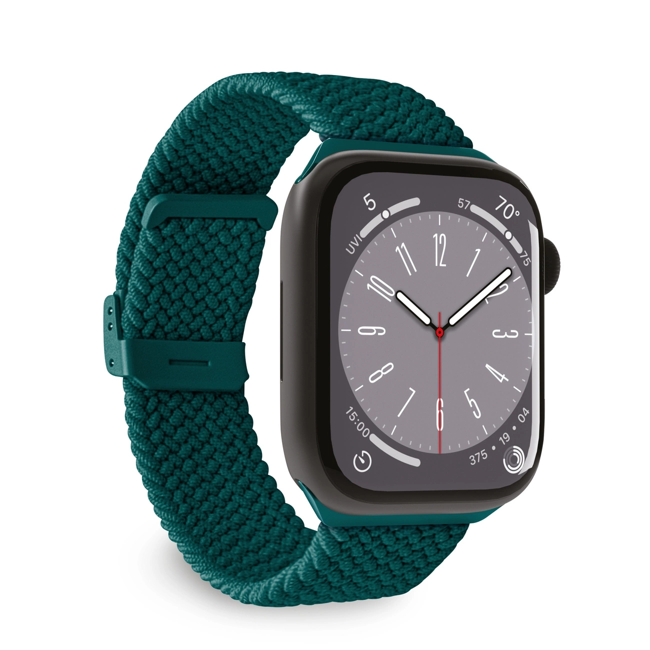 Puro Loop nailoninis dirželis Apple Watch 42 / 44 / 45 / 49 mm – tamsiai žalias