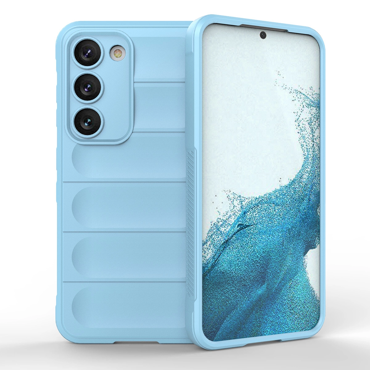 Magic Shield dėklas Samsung Galaxy S23+ – lankstus apsauginis, šviesiai mėlynas