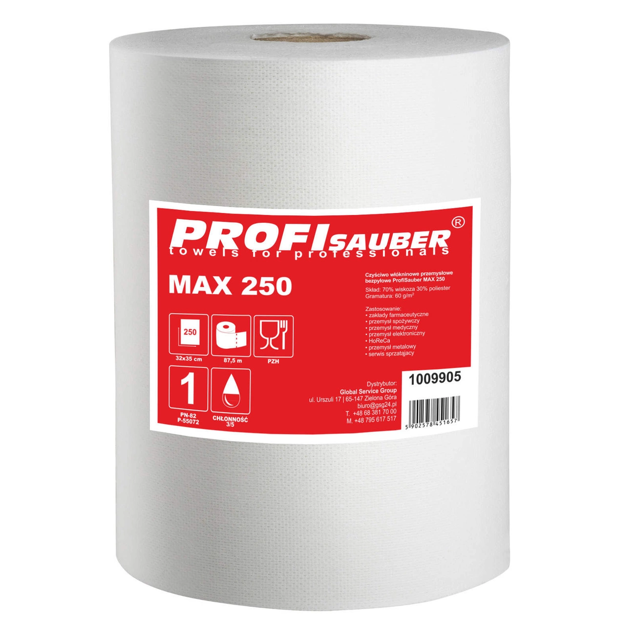 ProfiSauber MAX 250 neaustinis pramoninis valymo skudurėlis
