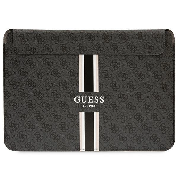 Guess 4G Printed Stripes dėklas 14" nešiojamam kompiuteriui – juodas