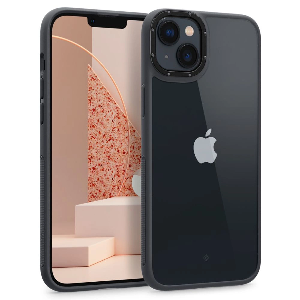 Caseology Skyfall dėklas iPhone 14 Plus – matinės juodos spalvos