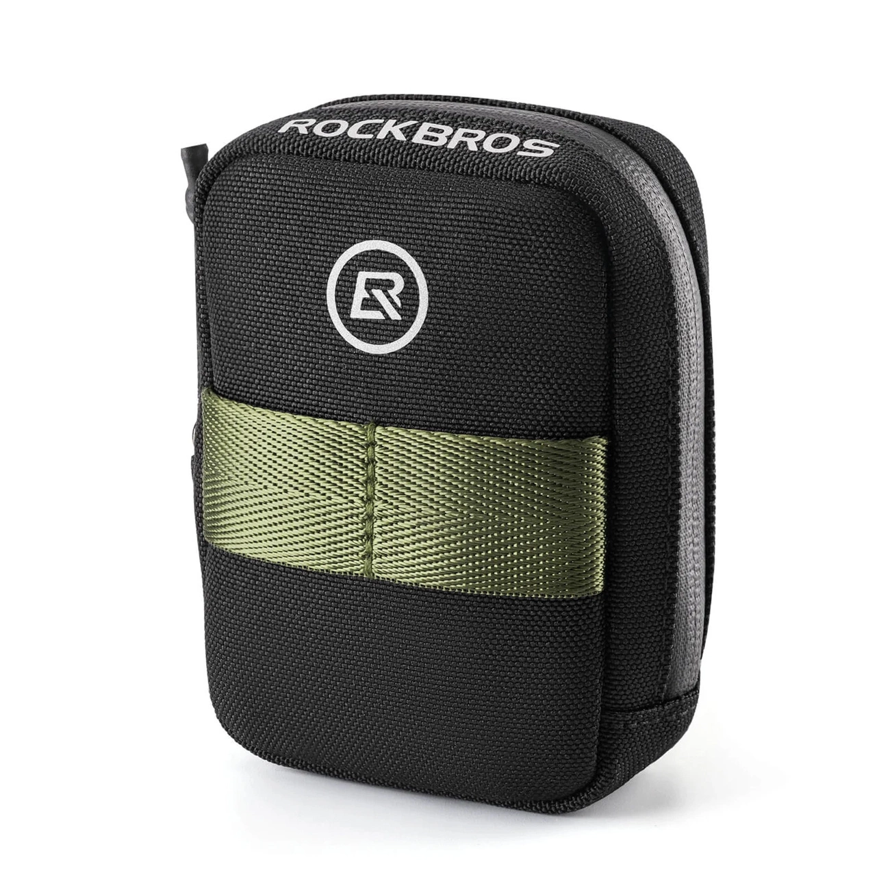 Rockbros mini sėdynės krepšys su CO2 kasetės laikikliu – juoda/žalia