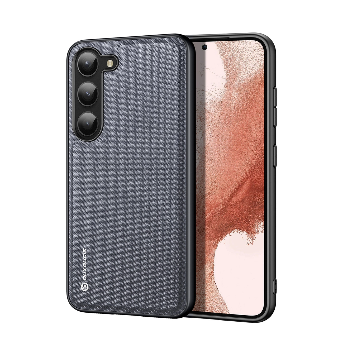 Dux Ducis Fino dėklas Samsung Galaxy S23+ – su silikono rėmeliu, pilkas