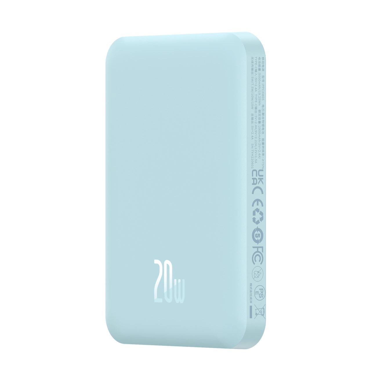Baseus mini išorinė baterija 5000mAh 20W + USB-C laidas (20V/3A) - mėlyna