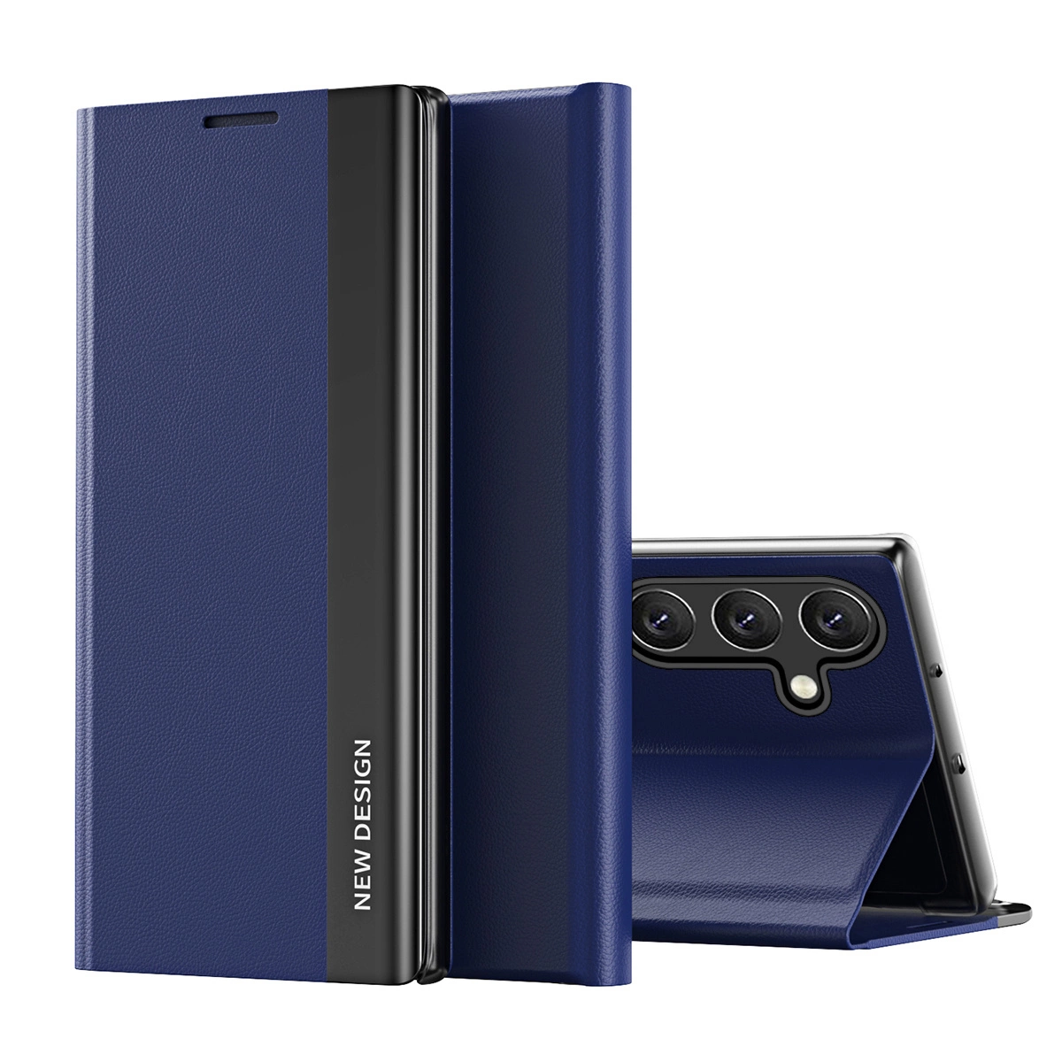 Sleep Case Pro dėklas Samsung Galaxy A24 4G su flip stovu – mėlynas