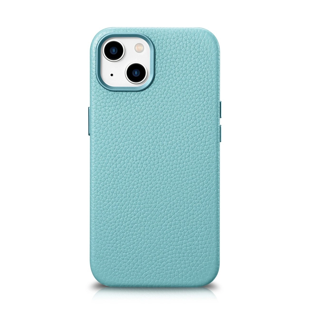 iCarer Litchi Premium Leather dėklas iPhone 14 Plus magnetinis odinis dėklas su MagSafe žalias (WMI14220711-GN)