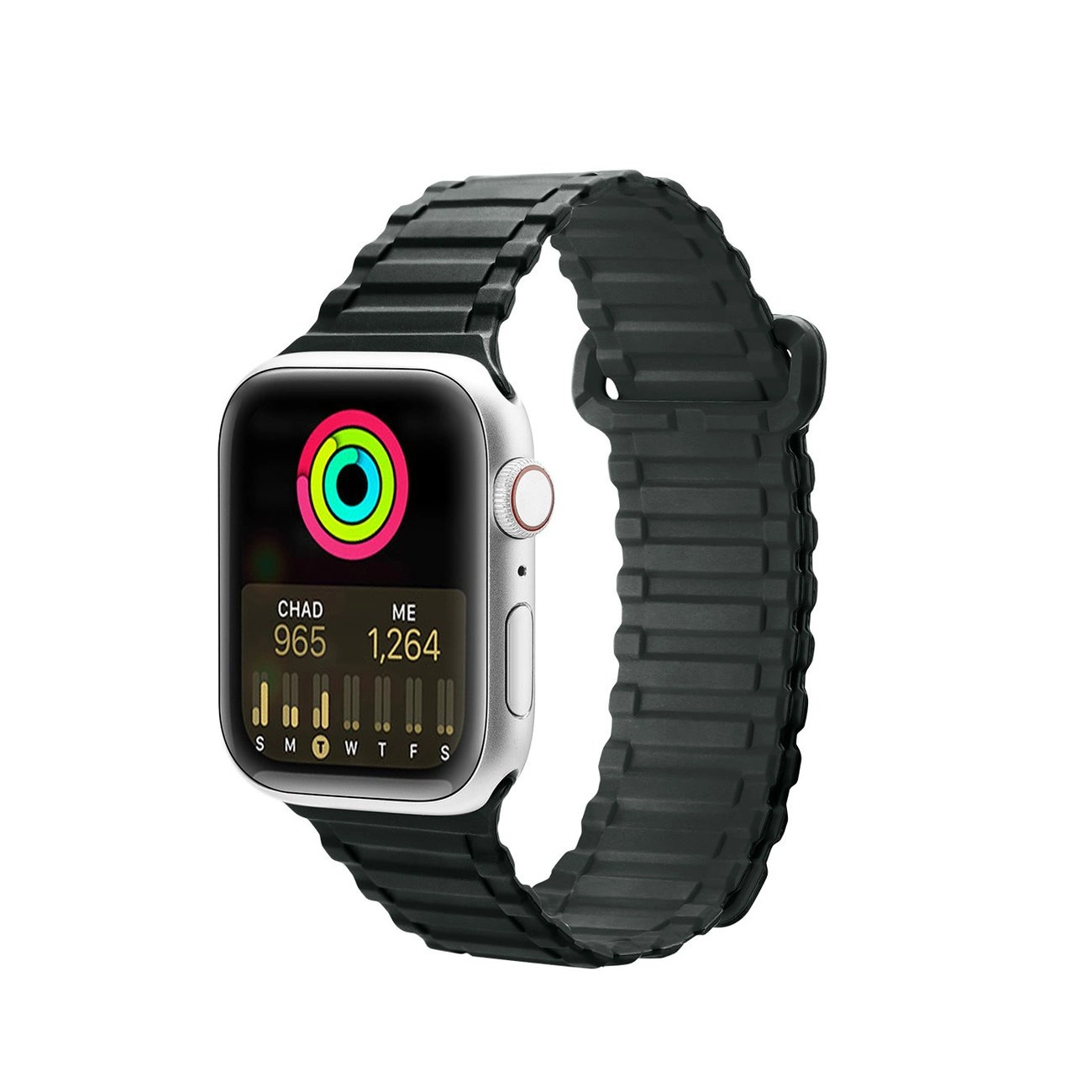 Dux Ducis Strap (Armor Version) Apple Watch Ultra, SE, 9, 8, 7, 6, 5, 4, 3, 2, 1 (49, 45, 44, 42 mm) silikoninė magnetinė apyrankė žalia