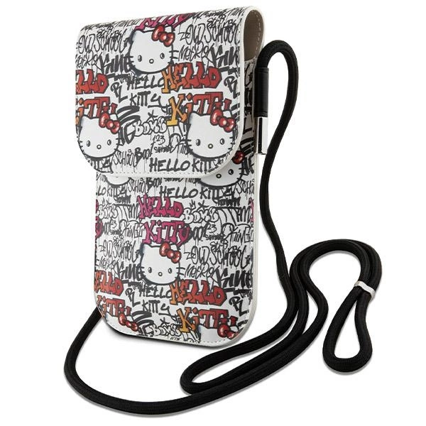 Hello Kitty odinis Tags Graffiti krepšys su virvele - smėlio spalvos