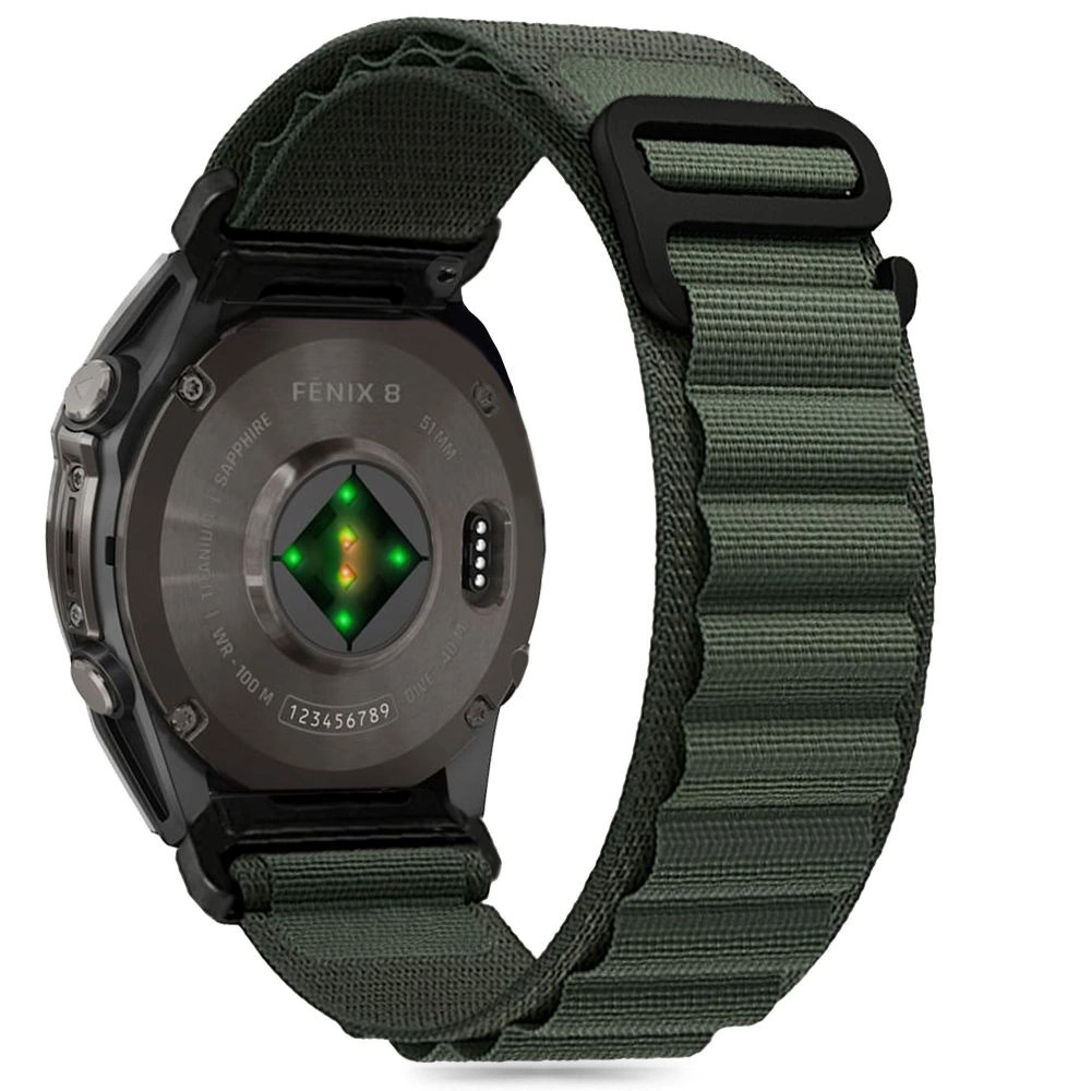 Tech-Protect nailoninis Pro dirželis Garmin Fenix 5 / 6 / 6 Pro / 7 / 8 (47 mm) – žalias
