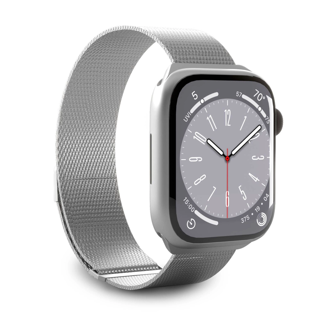 Puro Milanese nerūdijančio plieno dirželis Apple Watch 38 / 40 / 41 mm – sidabrinis