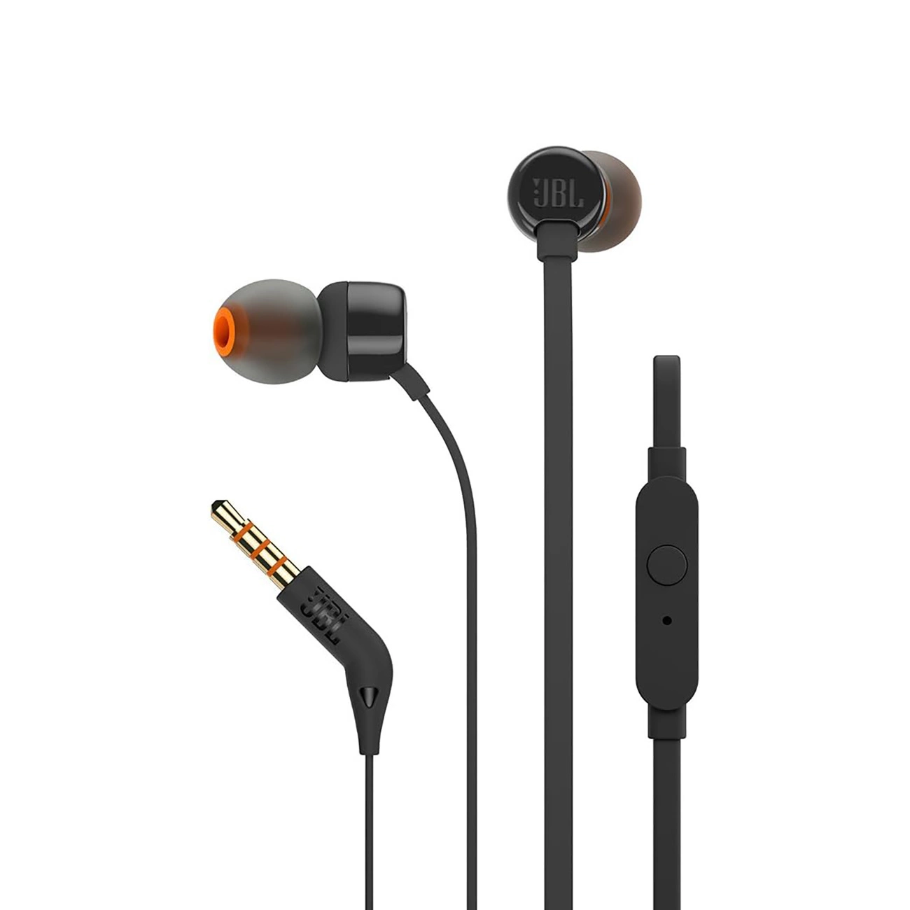JBL Tune 110 ausinės į ausis su 3,5 mm mini jungtimi ir nuotoliniu valdymu – juodos