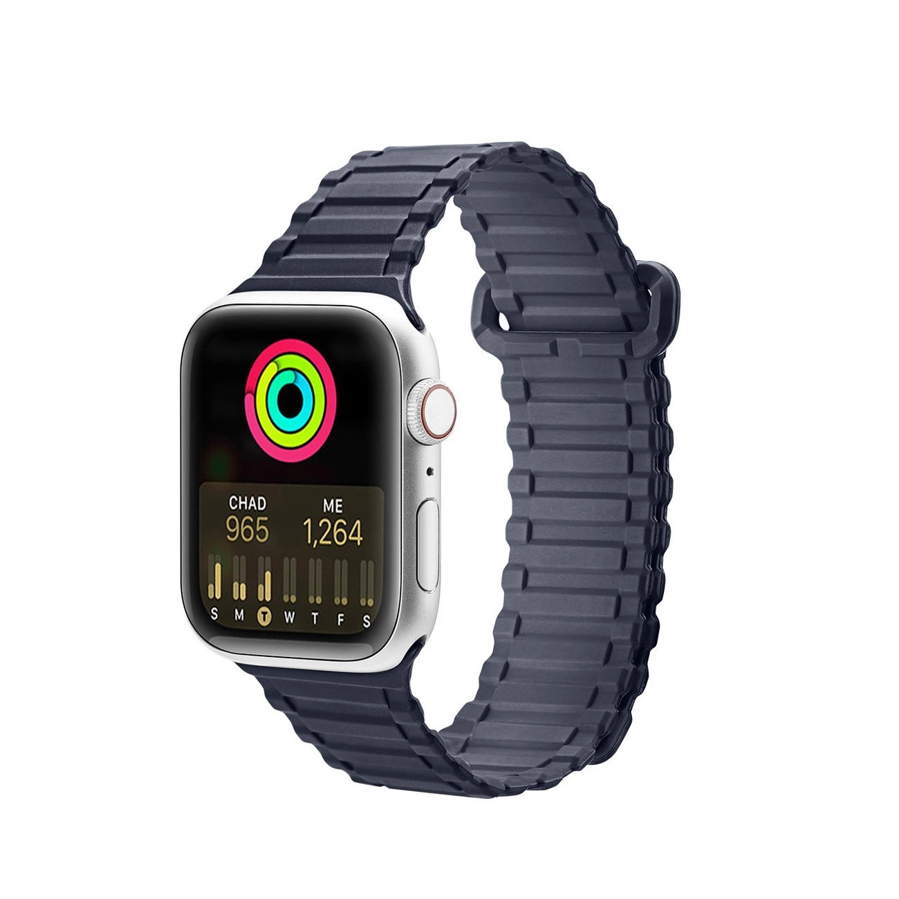 Dux Ducis Strap (Armor Version) Apple Watch SE, 9, 8, 7, 6, 5, 4, 3, 2, 1 (41, 40, 38 mm) silikoninė magnetinė apyrankė mėlyna
