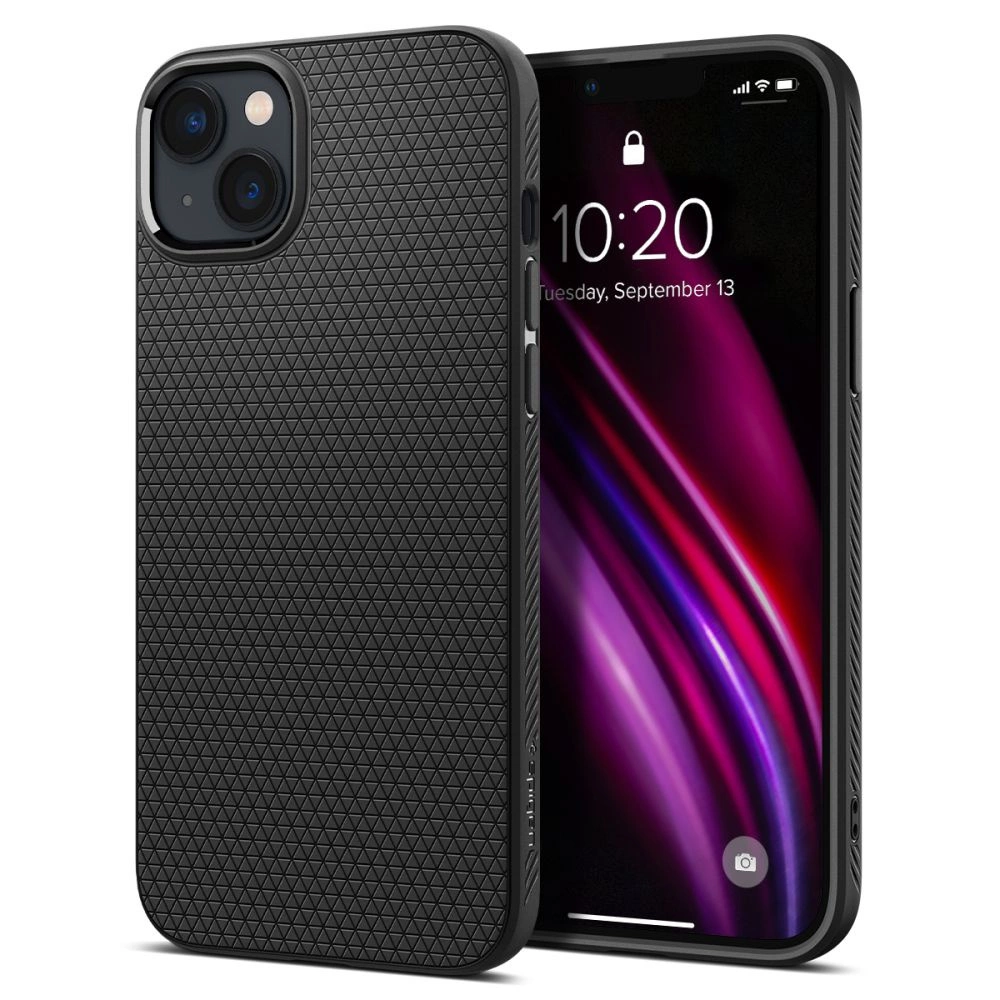 Spigen Liquid Air dėklas iPhone 14 Plus – matinės juodos spalvos