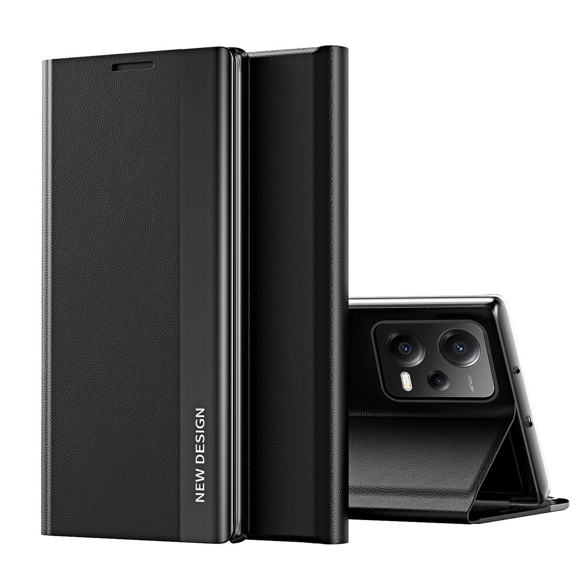 Sleep Case Pro dėklas Xiaomi Redmi Note 12 5G / Poco X5 5G su flip stovu – juodas