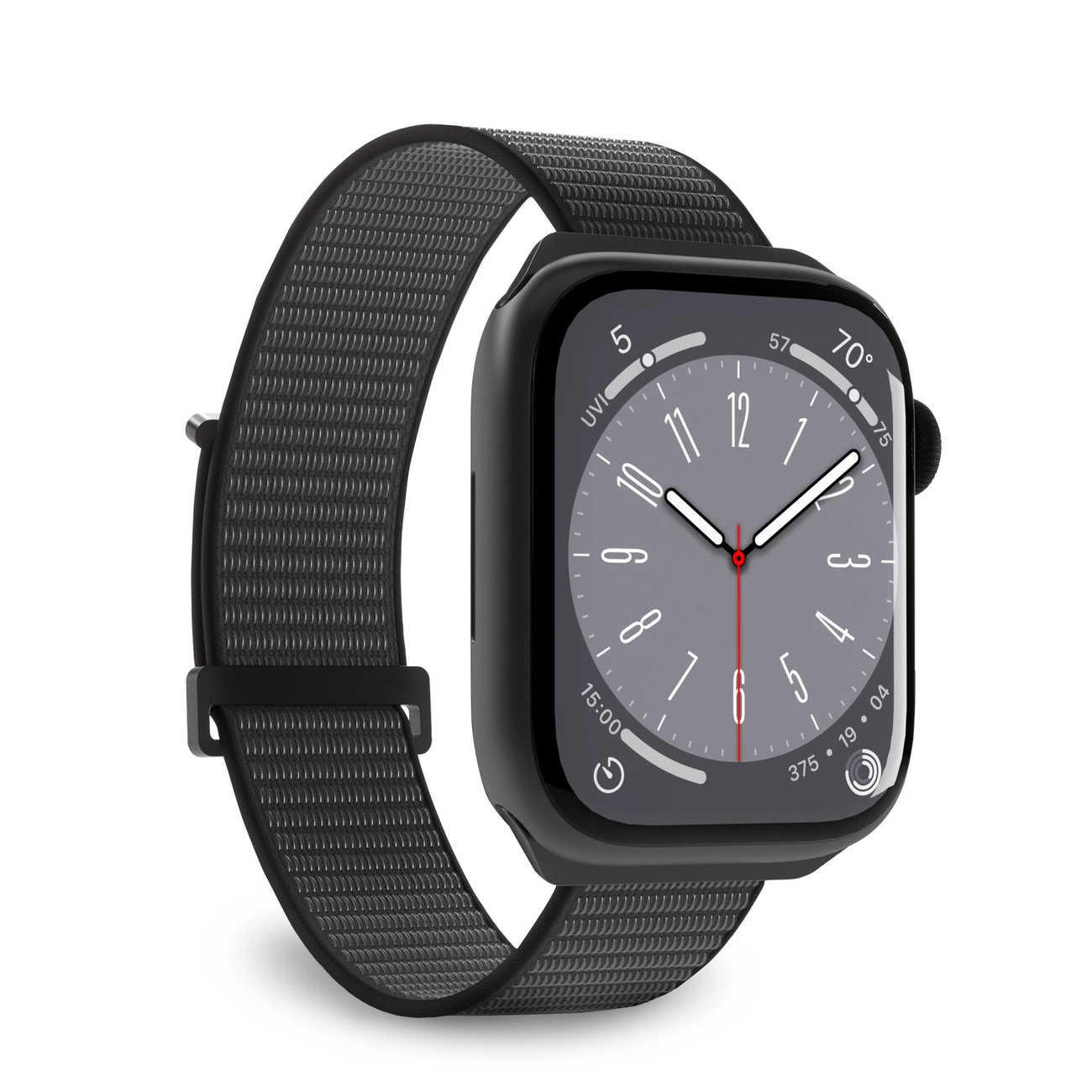 Puro Sport nailoninis dirželis Apple Watch 38 / 40 / 41 mm – juodas