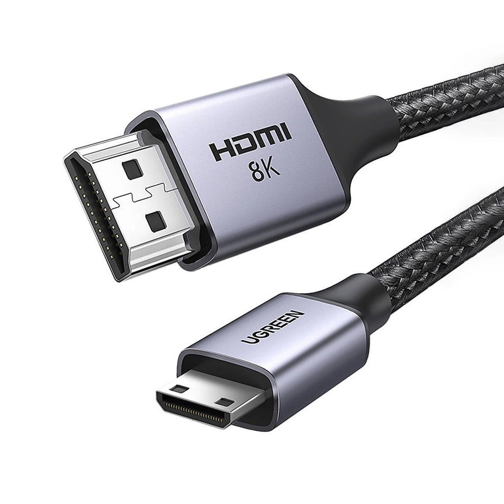 Ugreen HD163 15515 mini HDMI / HDMI 2.1 8K kabelis 2 m – pilkas