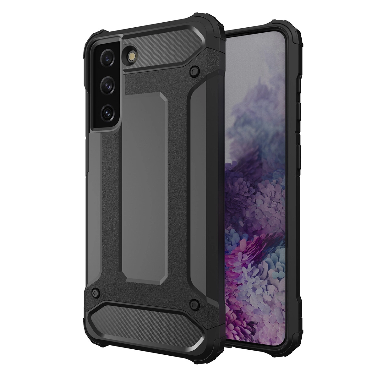 Hybrid Armor dėklas Samsung Galaxy S23+ – apsauginis hibridinis, juodas
