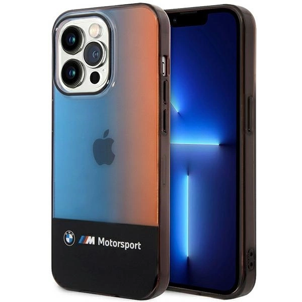 BMW Half Tricolor dėklas iPhone 14 Pro Max 6.7" – juodas