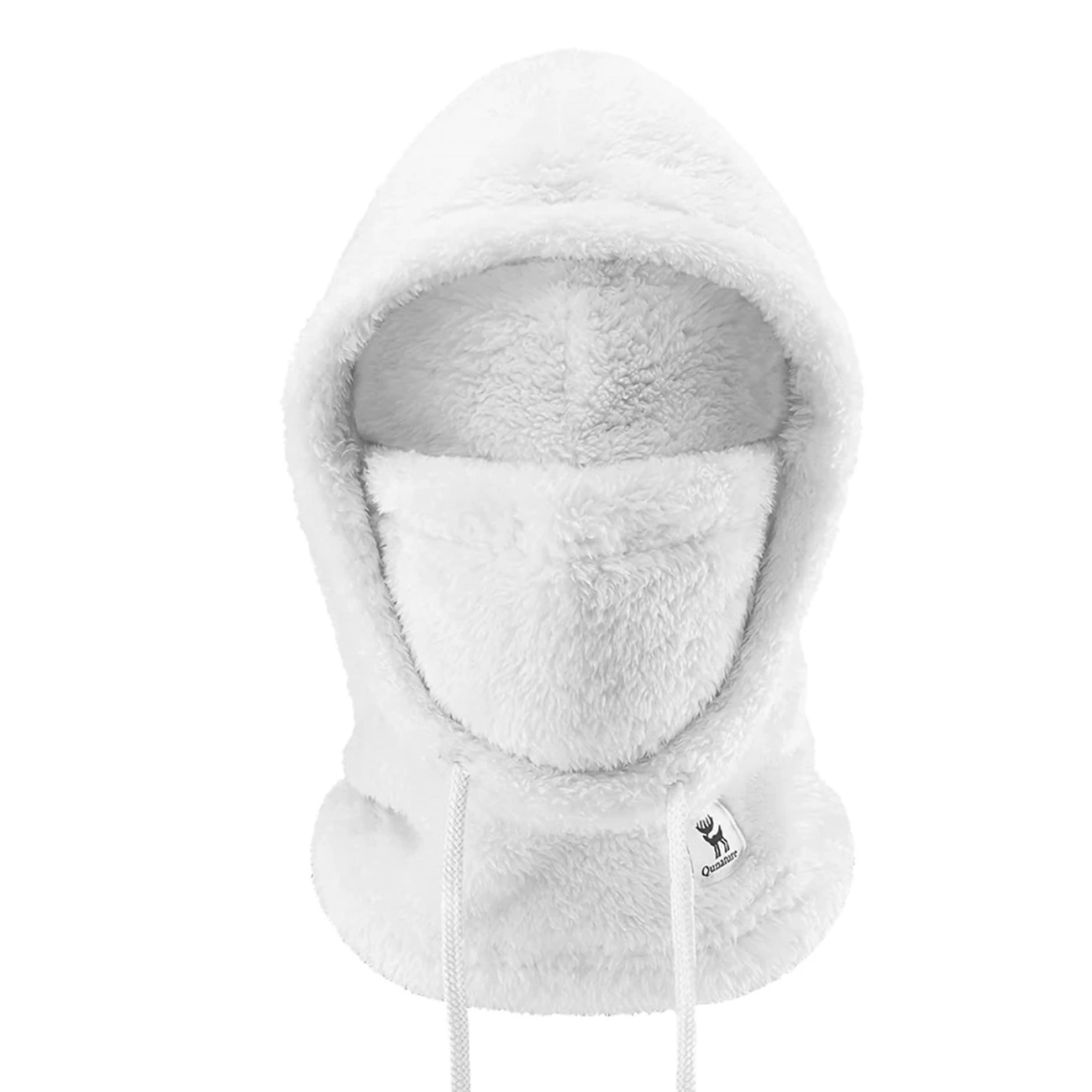 Qunature Arctic Velvet slidinėjimo balaklava Dydis M - balta