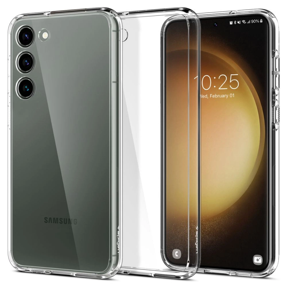Spigen Ultra Hybrid dėklas Samsung Galaxy S23 – permatomas
