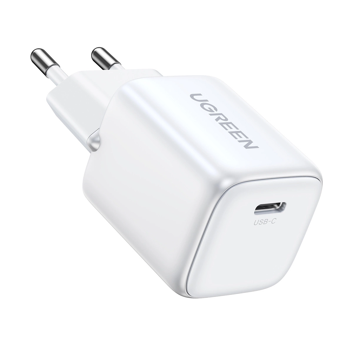 GaN USB-C 30W PD Ugreen Nexode Mini greitas įkroviklis – baltas