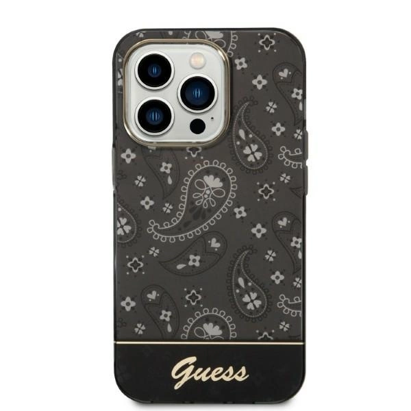 Guess Bandana Paisley dėklas iPhone 14 Pro 6,1" – juodas